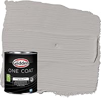 Vista 22 de Glidden Pintura interior + imprimación: gris/plata antigua, una capa, plana, 1 galón