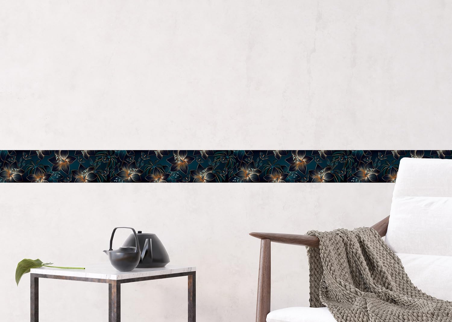 Self-Adhesive Border, Kitchen, Living Room, Wall Sticker, Multicoloured, 500 x 13.8 cm, AWB 8402