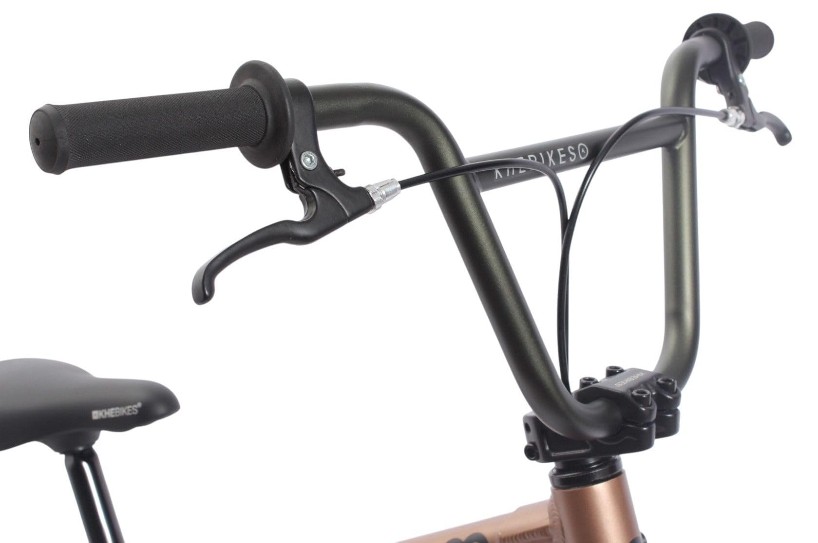 KHE Blaze 18 Zoll BMX Bike – 9,3 kg leicht, Aluminiumrahmen, Affix Rotor, U-Bremsen vorne & hinten, für Kinder ab 125 cm – Freestyle BMX für Park, Street & Pumptrack – Bronze