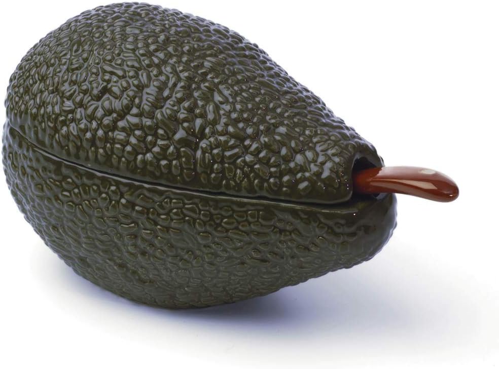 Prepworks by Progressive Guacamole Bowl with Spoon - Great for serving Homemade Guacamole, Avocado Dip, Guacamole Serving Tray , Black, 4