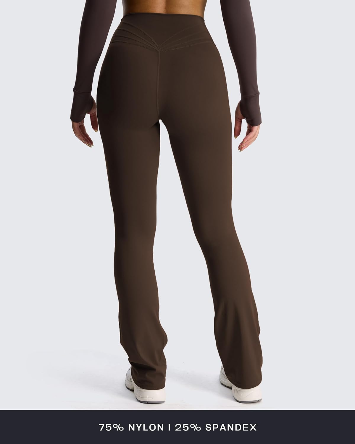 Aoxjox Flare Leggings for Women Trinity Tummy Control High Waisted Wide Leg Crosswaist Yoga Pants 29"/31"/33" - Image 3