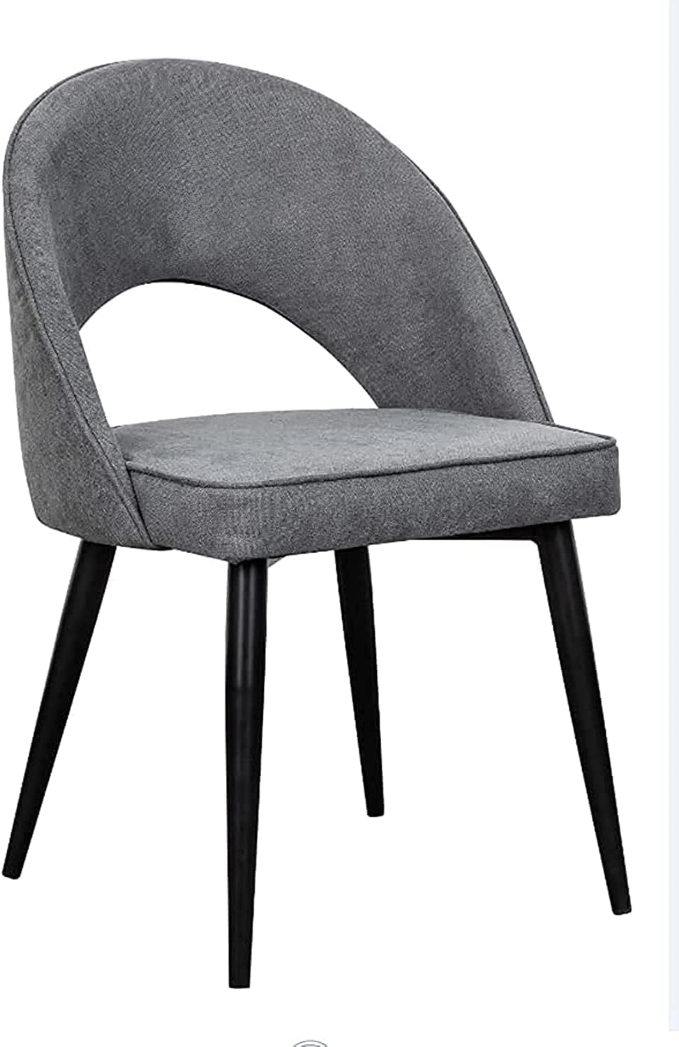 LANNY Dining Room/Restaurant Chair/Hotel chair/Office Visitor Chair/Modern Medium Back Luxury Fabric Dining Chair (grey)