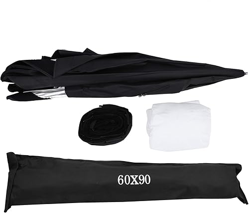 Miniatura 2 de Difusor de softbox para paraguas, 23.6 x 35.4 in, de nailon, rectangular, con rejilla, tela suave, estudio al aire libre, equipo de fotografía, para