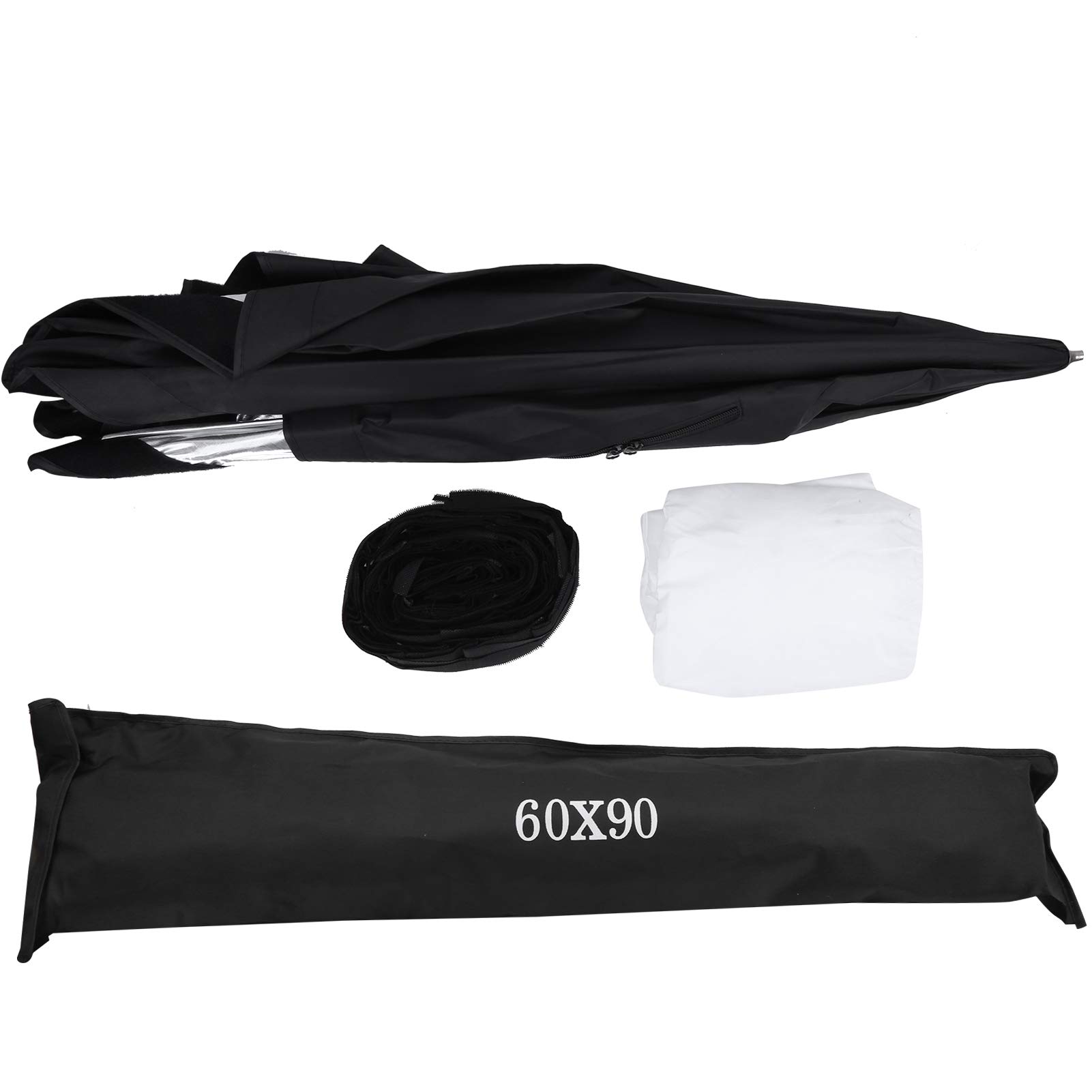 KIMISS Przenośny Parasol Softbox z Dyfuzorem Odbłyśnik do Lampy Błyskowej - 60x90 Cm Przenośny Softbox Parasolowy z Dyfuzorem do Studia Fotograficznego Odbłyśnik z do Lampy Błyskowej - Kompatybilny z