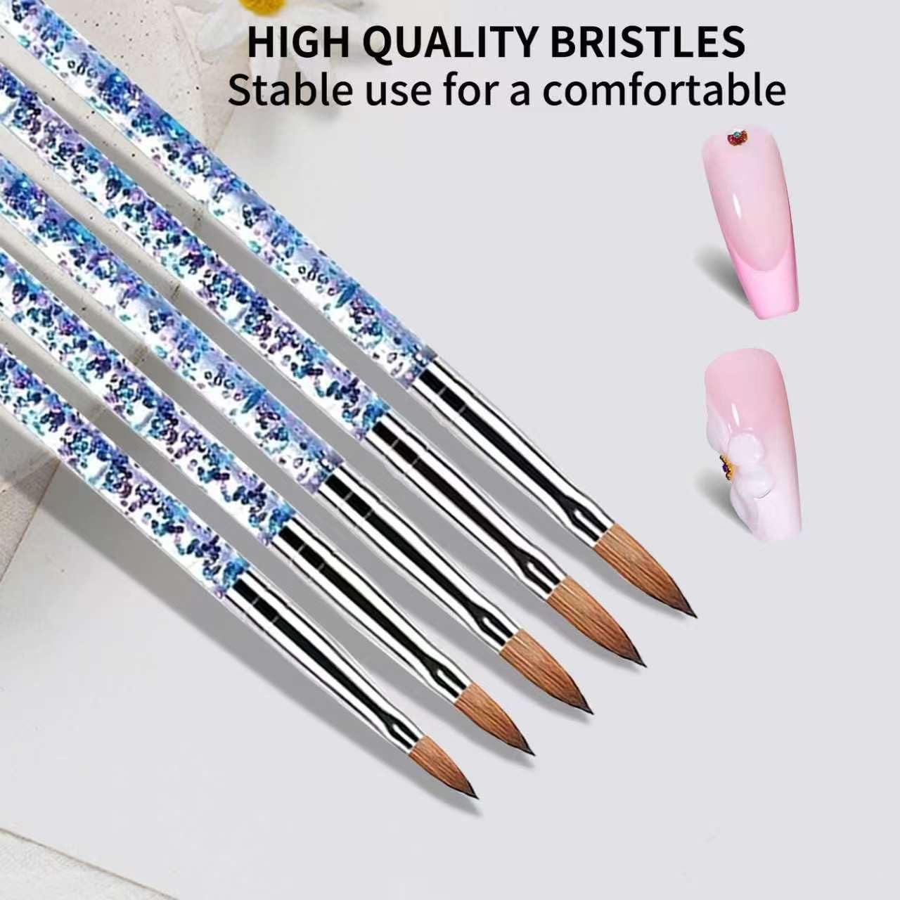35Pcs Nail Art Brush Set, Nail Brushes for Nails Art, Nail Design Tools with Acrylic Brushes for Gel Polish, Builder Gel Nail Brush, Dotting Tool, Dust Liner Brushes for Nails-Black