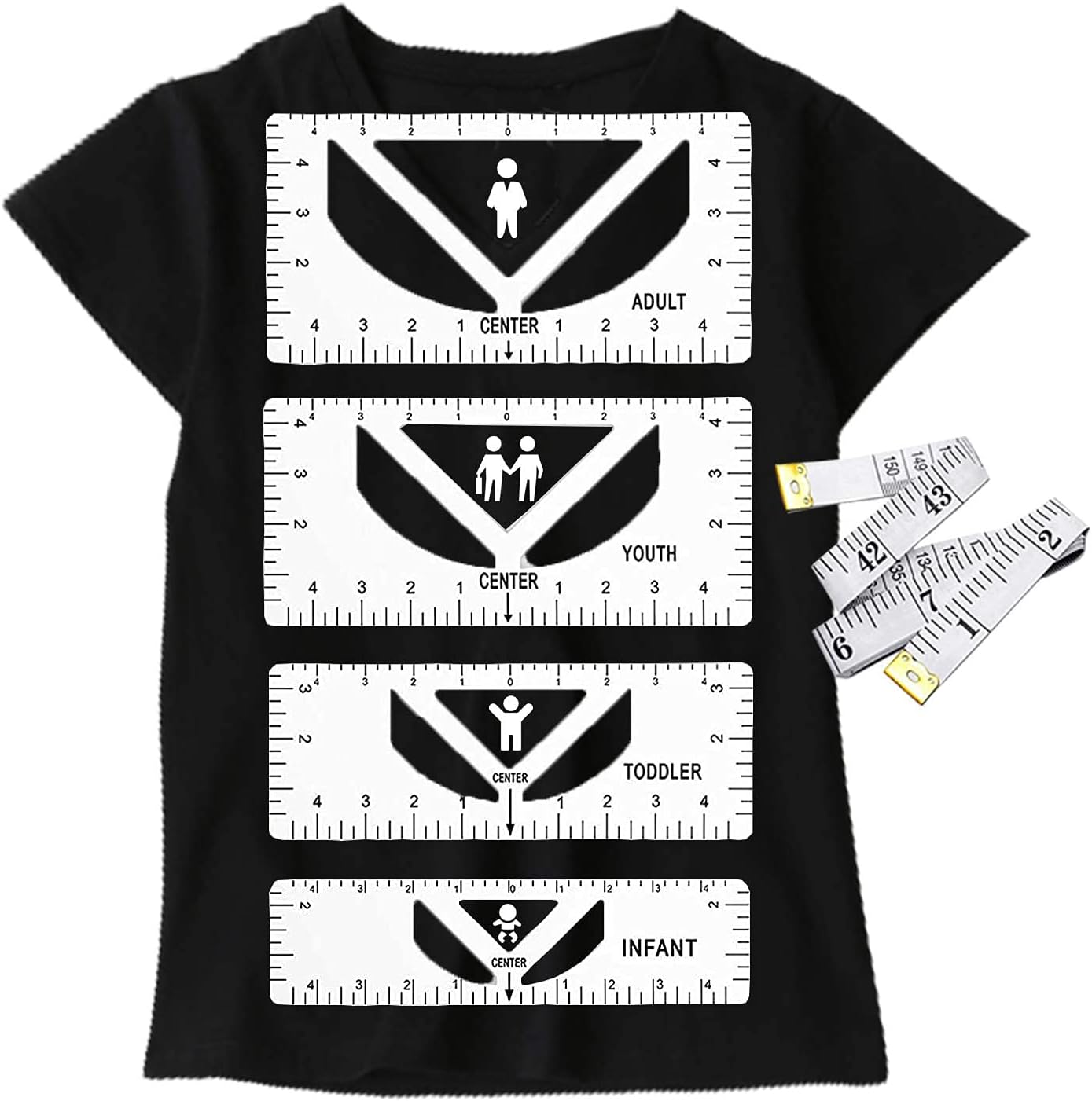 5 Pack Tshirt Ruler Guide T Shirt Rulers to Center Designs