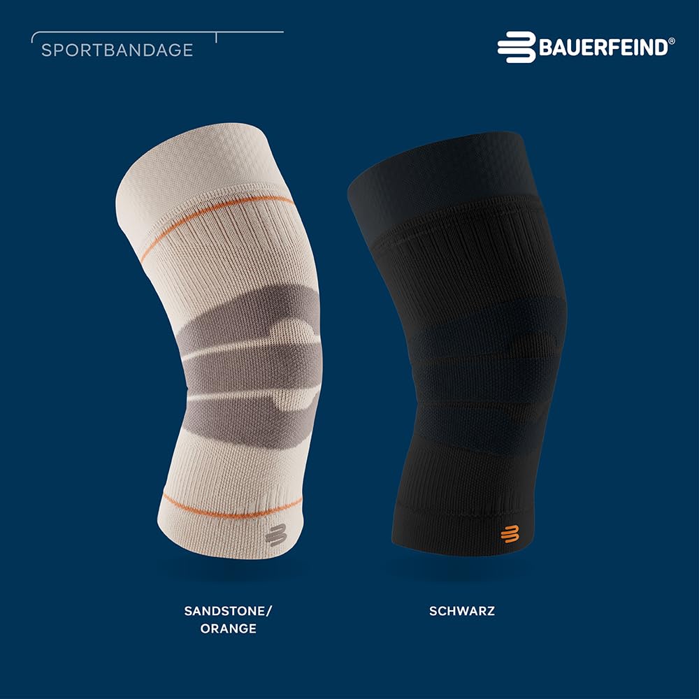 BAUERFEIND Knie Sleeve zum Wandern „Outdoor Compression Knee Support“, 1 Unisex Kniebandage zur Wanderausrüstung, Rechts & Links tragbar, Wanderbandage mit Merino Wolle