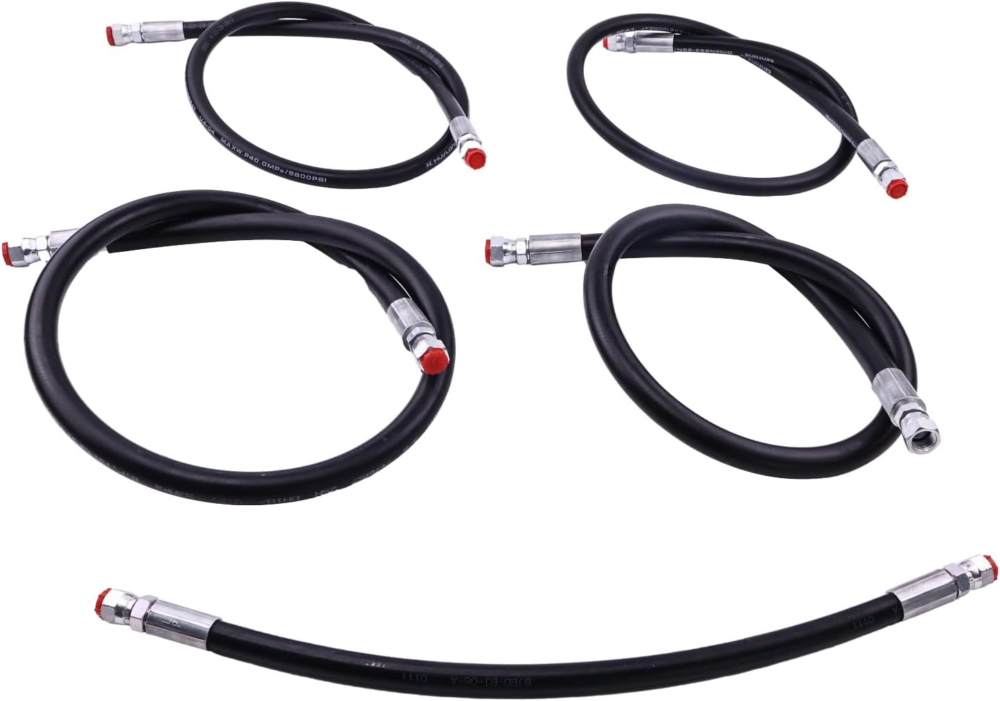 16" 36" 42" 38" 42" Hydraulic Hose Kit compatible with Fisher Xtreme V Snow Plow