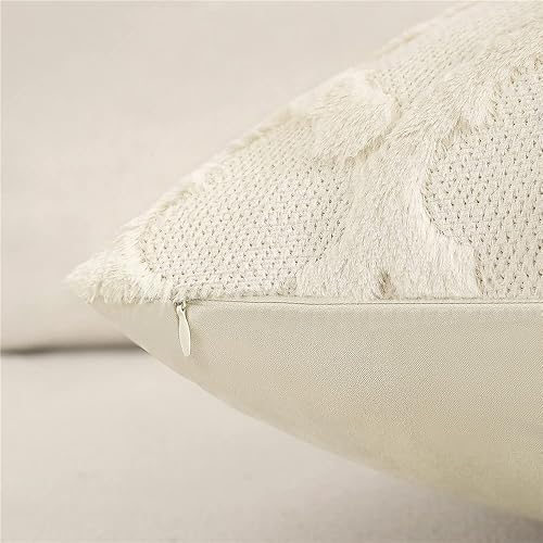 Miniatura 5 de BVEED Juego de 2 fundas de cojín decorativas de 16 x 16 pulgadas, fundas de almohada decorativas de felpa suave y corta de lana sintética para sofá,
