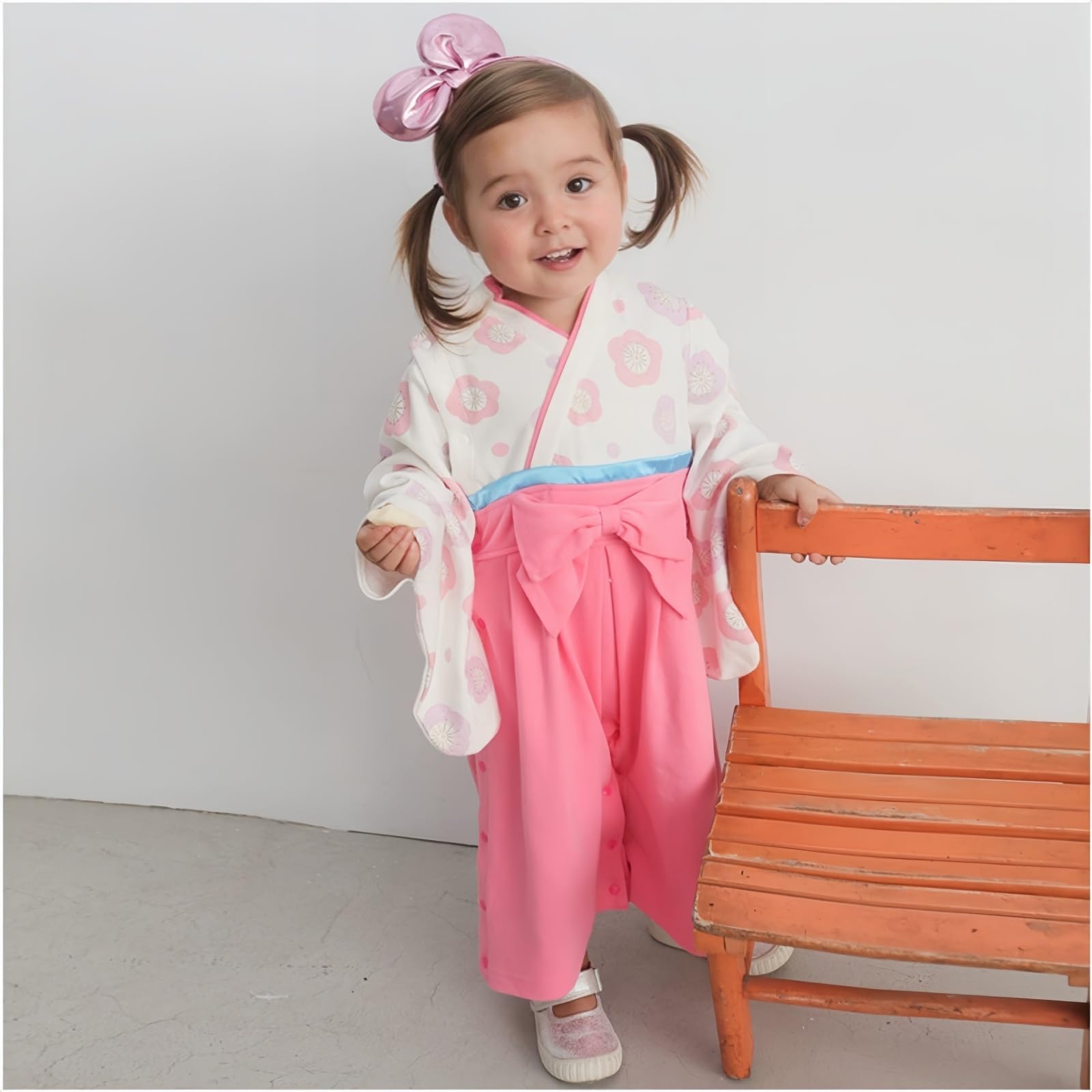 Barboteuse Bimono Pour Bébé Onesie Anime Toddler Kimono en Coton Pour Enfants Combinaison Cosplay Pour Bébés Filles et Garçons,avec 2 Paires de Chaussettes