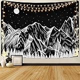 QAWD Astrologie Soleil Lune Constellation Tapisserie tenture Murale Sorcellerie Petit Corps céleste Fond psychédélique Tissu A2 73x95 cm
