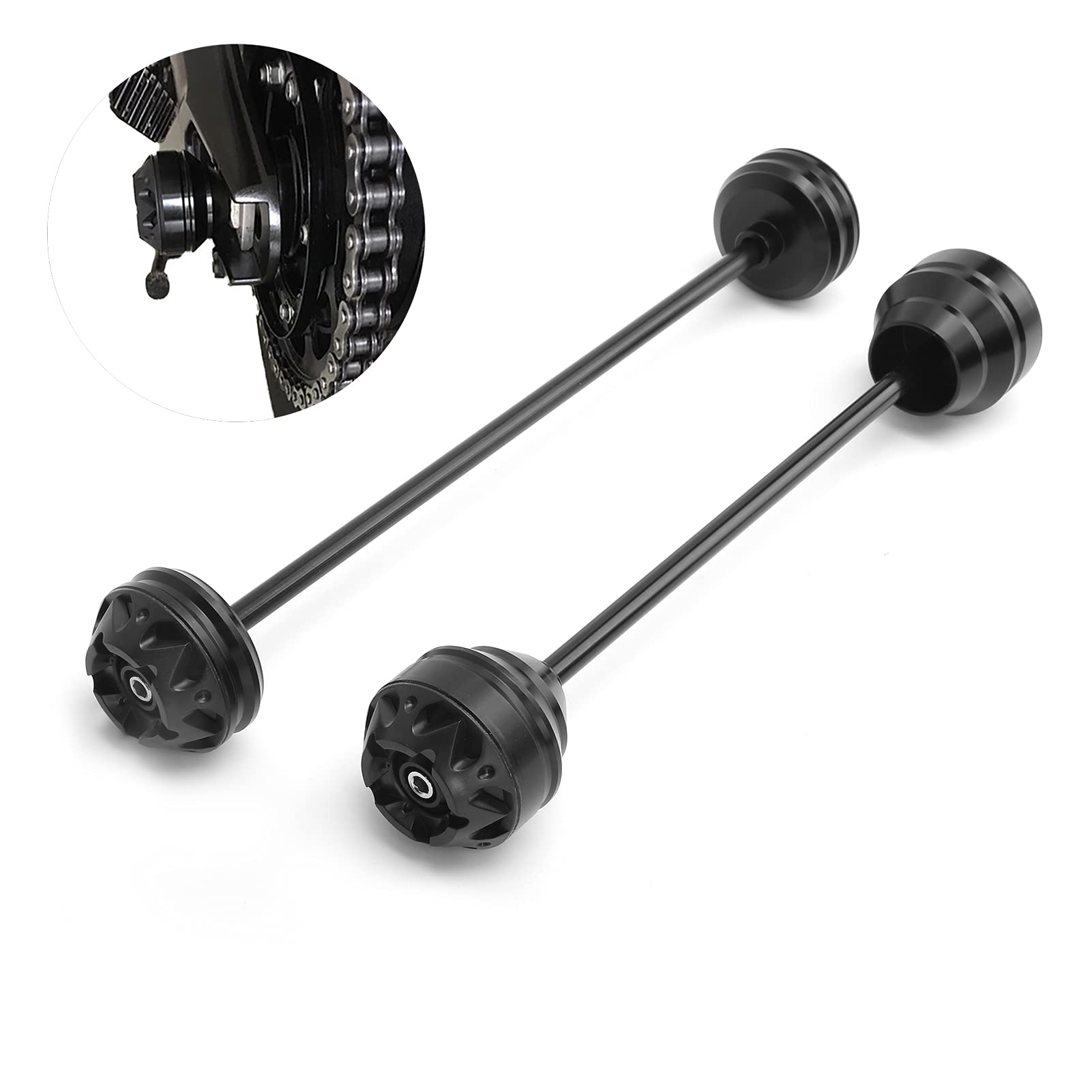 Juego de Deslizadores de Eje de Rueda, Protectores contra Choques de Repuesto Duraderos para MT-09, FZ-09, FJ-, Aluminio, Fácil Instalación, 2 Unidades