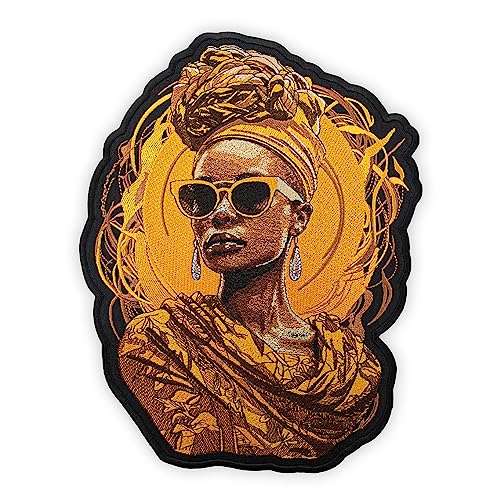 EMBROVERSE Black Woman Excellence Back Patch - Black Girl Magic, Power & Beauty, Embroidered Iron-On Patch for Jackets - Size: 8.5 x 10.8 inches