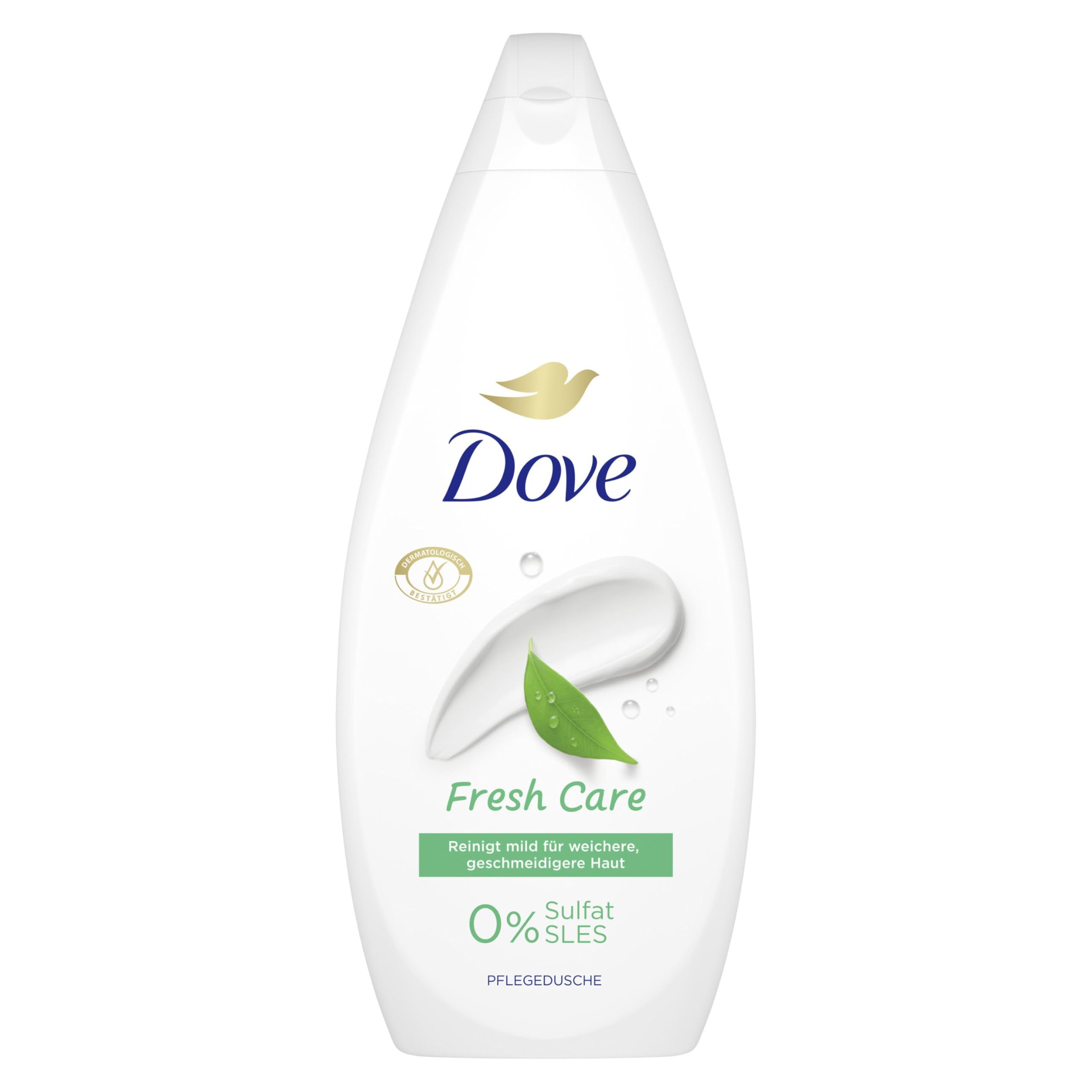 Dove Gel de ducha Fresh Care con fórmula dermatológicamente probada para una piel más suave y flexible, 720 ml, 12 unidades
