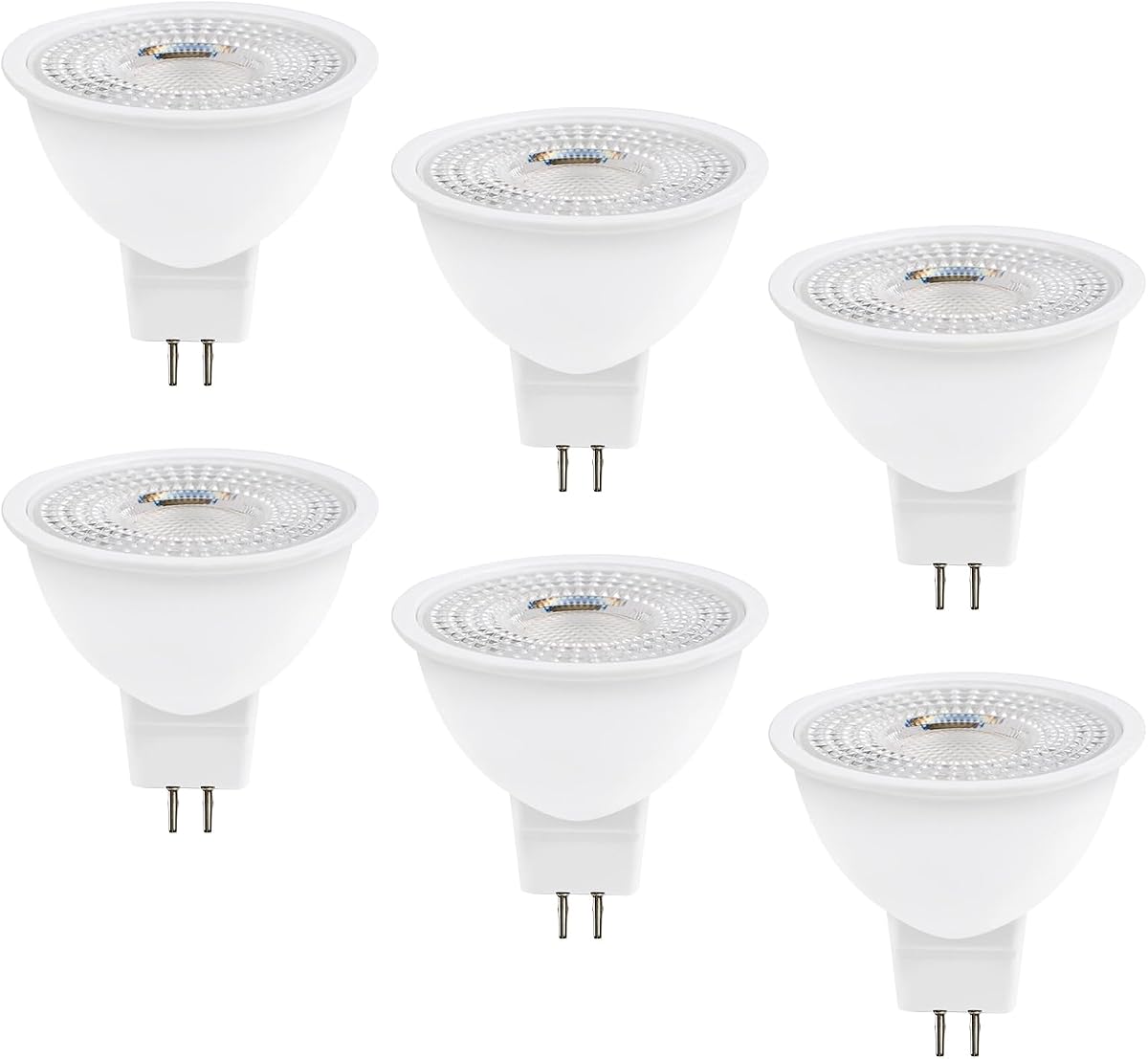 MR16 LED Bulb, 12&36V Low-Voltage GU5.3 LED Bulbs, 3000K LED Light Bulbs. Suitable for Road Light, Patio Lights, Track Lights, Outdoor and Indoor Landscape Lighting. 6-Pack, dimmable.