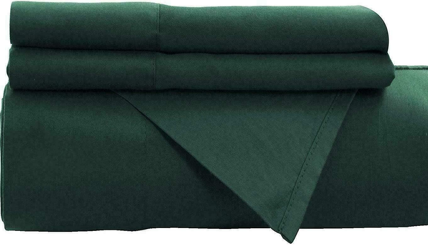 Empire Home Fashi Persian Collection Solid Flat Sheet 1800 Wrinkle Free New (Hunter Green, Twin) : Home & Kitchen