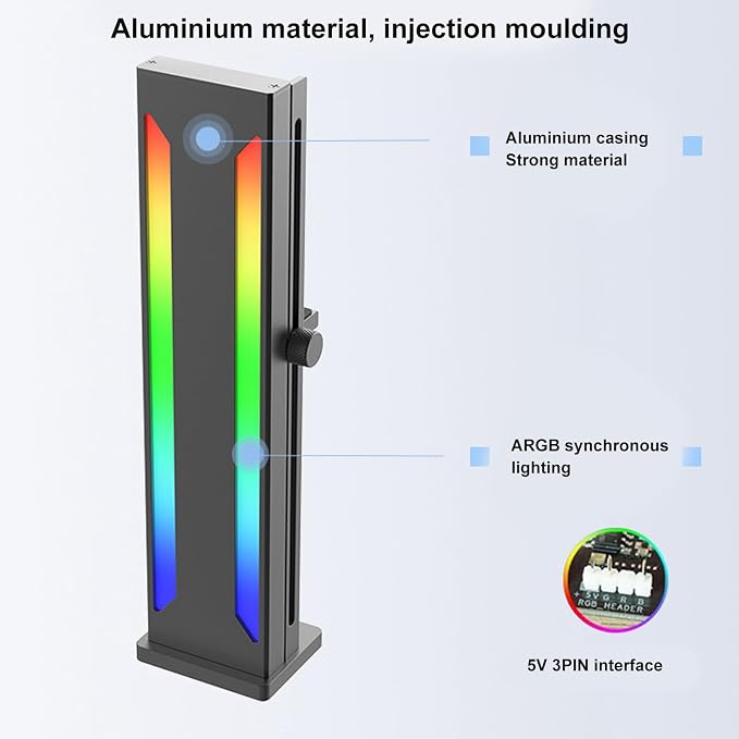 Soporte magnético ajustable para GPU, negro miniatura 4