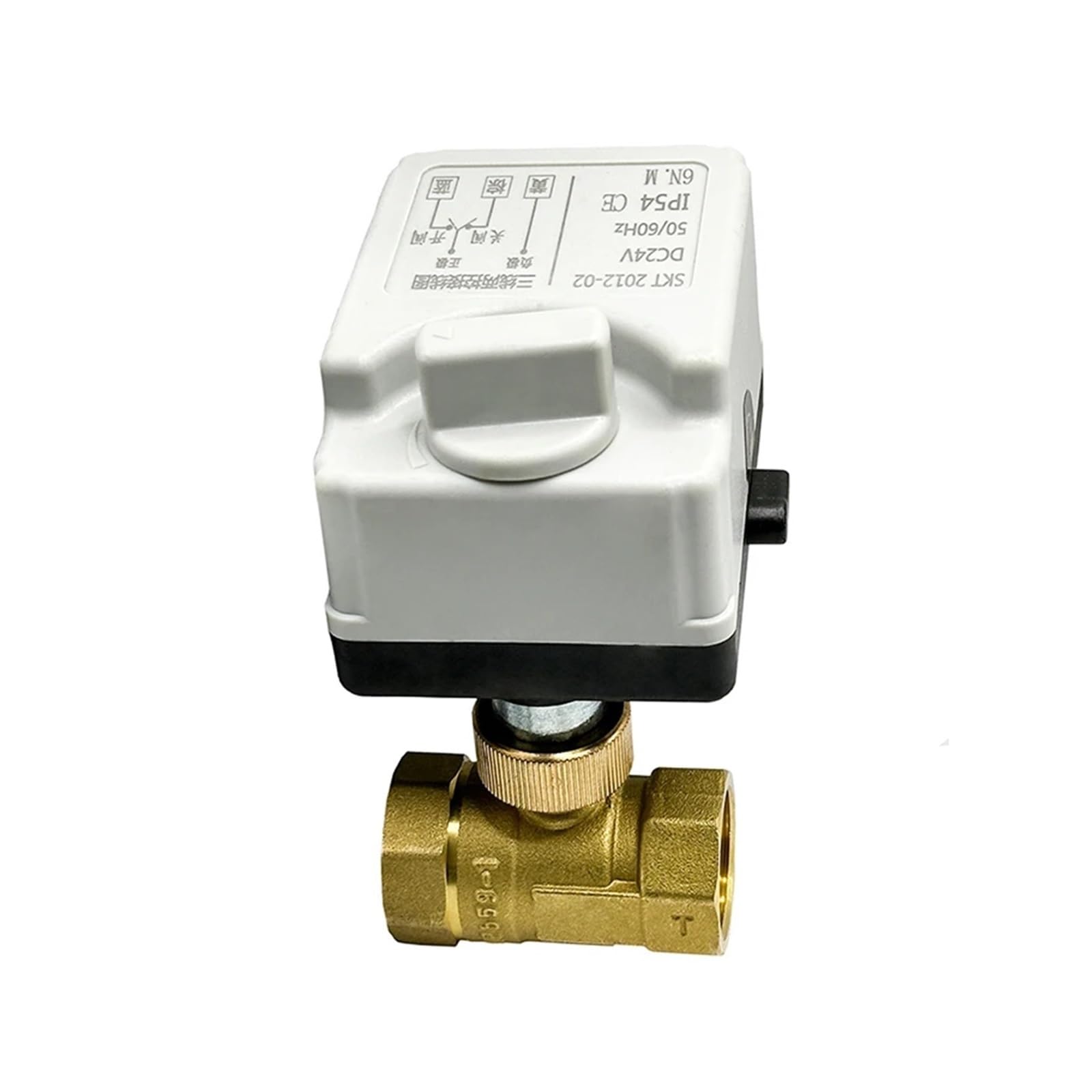 DN15 DN20 DN25 Zmotoryzowany zawór kulowy 220 V 12 V 24 V 3-przewodowy 2-punktowy sterowanie mosiężny elektryczny z przełącznikiem ręcznym (1 cal)