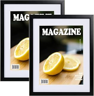 2 Packs Magazine Frame Sports Magazine Display Frame for Wall fits Magaz...