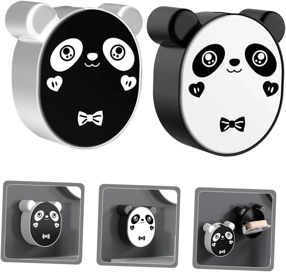 2pcs Wall Mounted Panda Soap Box PP Bathroom Holder