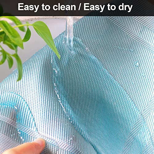 Image of FGSAEOR Placemats,Table Place Mats for Kitchen Dining, Heat-Resistant Anti-Skid Stain Washable PVC Table Mats, Easy to Cleaning Woven Vinyl Dinner Mats (Blue, 6 Pack)
