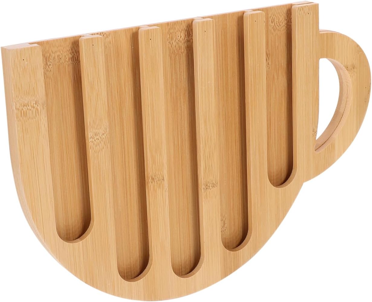 Cabilock Wooden Coffee Capsule Organizer Rack Vertical Storage Holder for Office and Home Coffee Stations Space Saving Display Stand Compatible with Espresso Machines Lovers