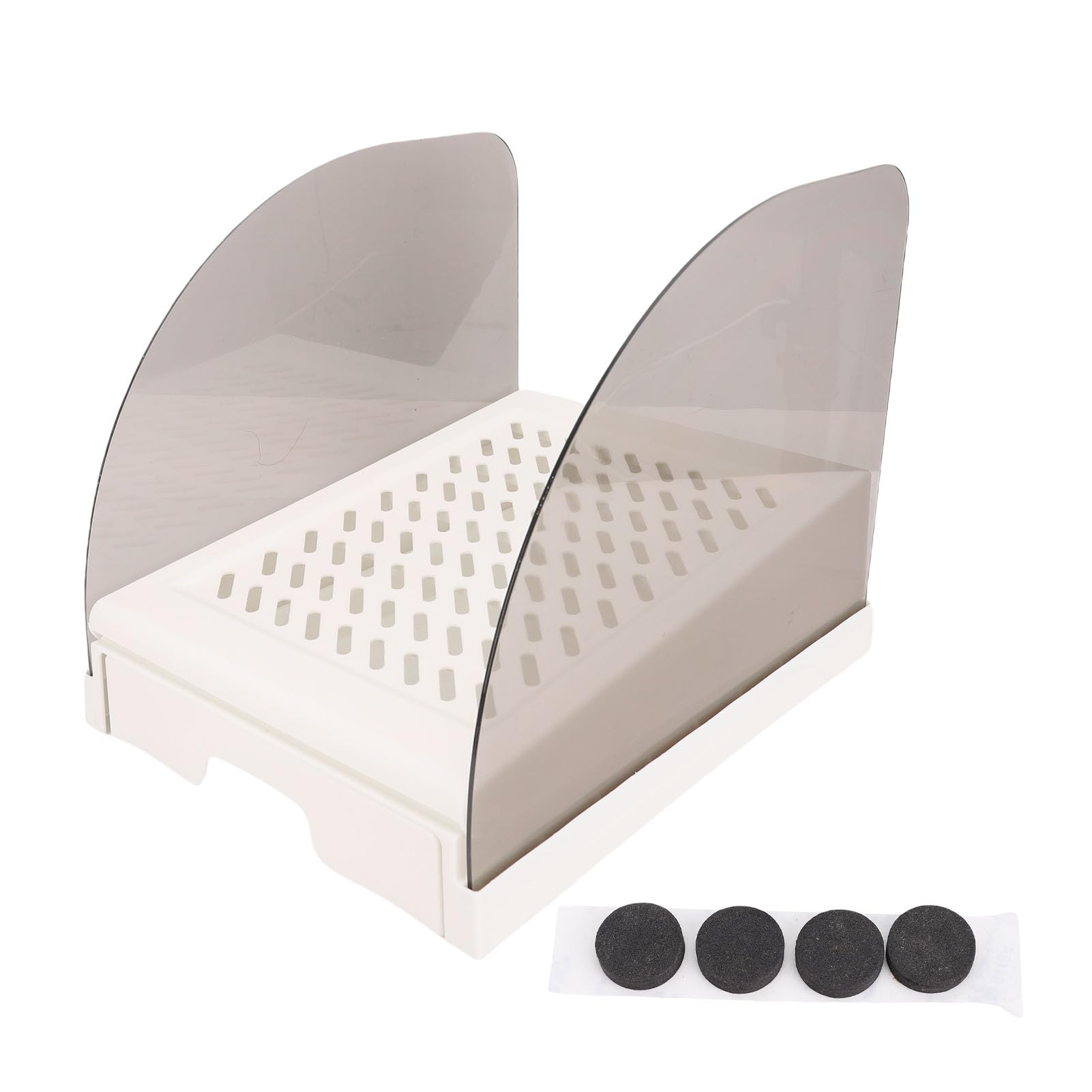 Katzentoilette Rampe, Einstellbare Höhe Erhöhte Katzentoilette Stufe Stuhl, Katzenstreu Rampe mit Schubladenleitungen für Kleine und ältere Katzen (White)