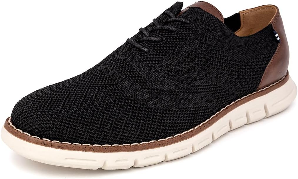 Nautica Men’s Knit Dress Oxford Dress Sneakers: Breathable, Stylish, Lightweight & Comfortable – Ideal for Business or Walking