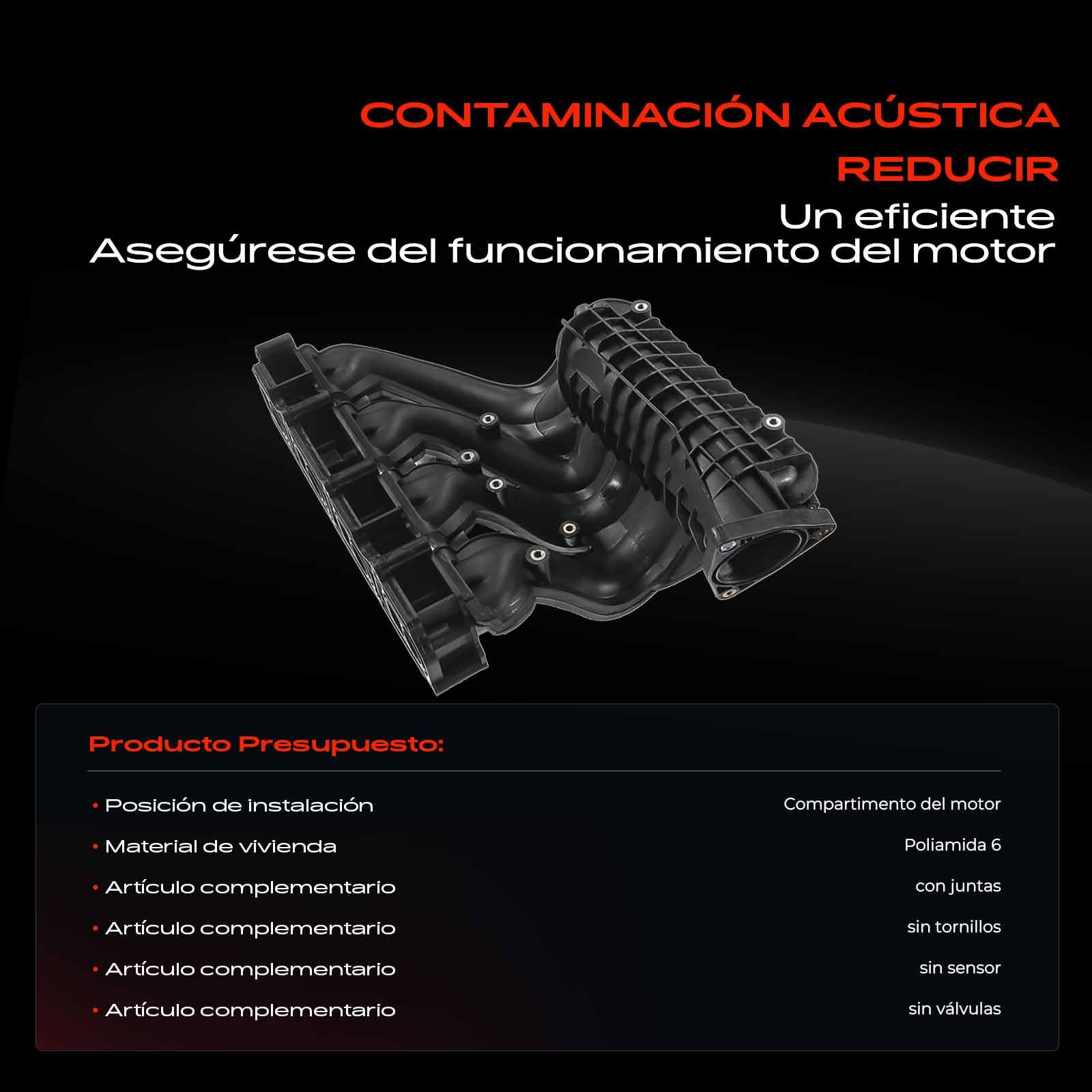 Frankberg Colector de admisión 6110903637 | Compatible con: Clase C Modelo T S203, Clase E Modelo T S211, Clase E W211, Clase E Modelo T S210, CLK C209