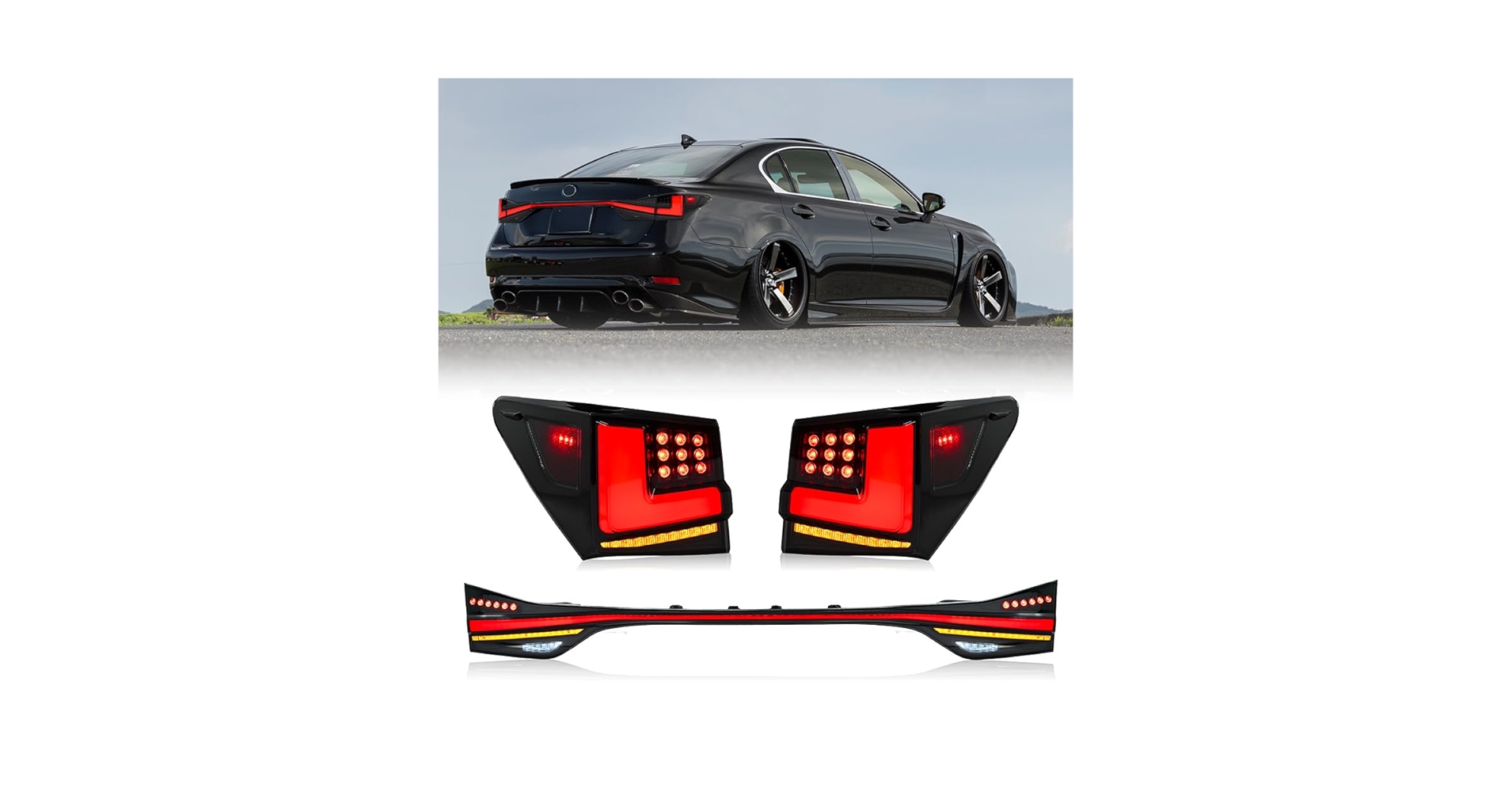 Amazon.com: T T-ABC New Taillights and Spoiler Light Set