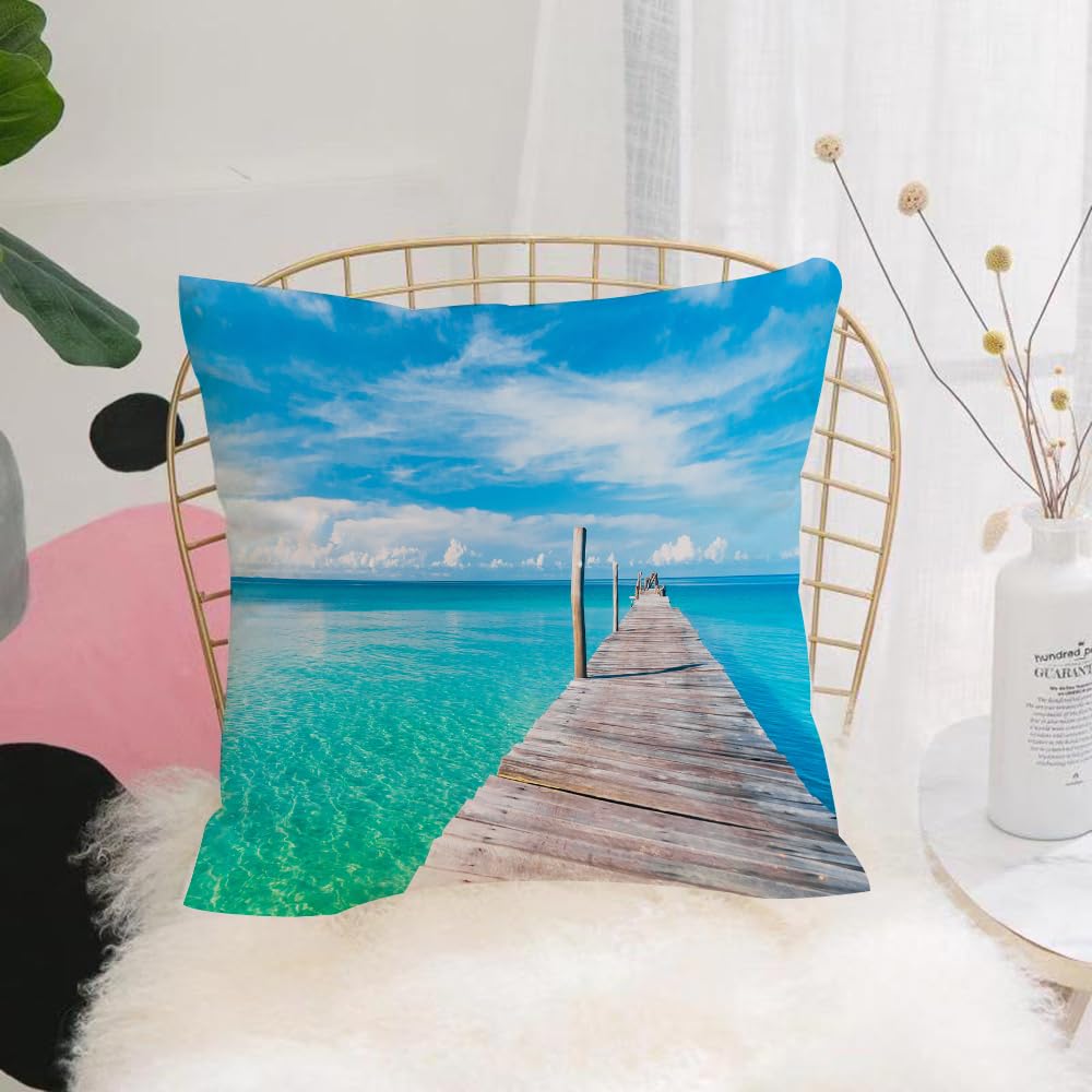 HYOSXW Cushion Cover,Throw Pillow Case Home Decorative for Living Room Bedroom Sofa Chair 16X16 Inch,Living is Easy Calm Meditation,Pillowcase 40X40cm