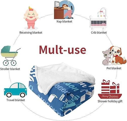 Miniatura 7 de WOMB Manta de bebé personalizada con nombre, manta de nombre personalizado para niños adultos, regalo de cumpleañosNavidadhito para niños, niñas,