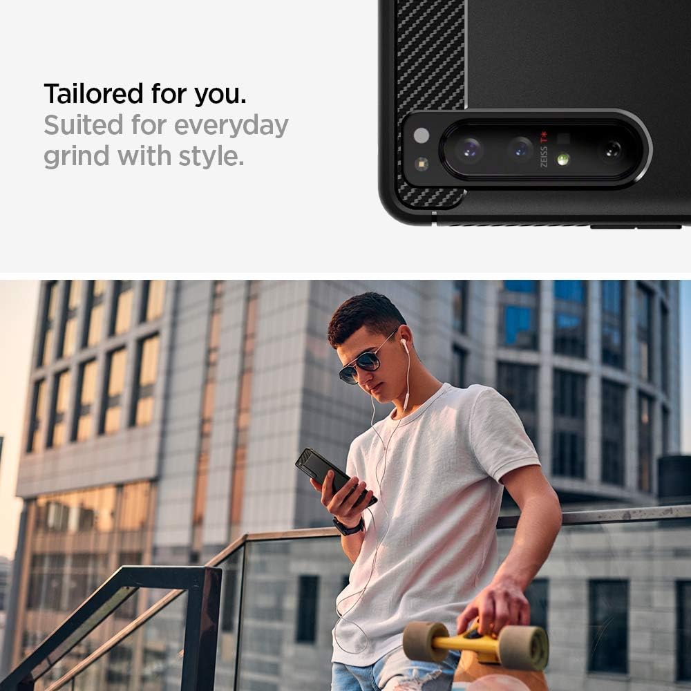 Spigen Rugged Armor Designed for Sony Xperia 1 II Case (2020) - Matte Black
