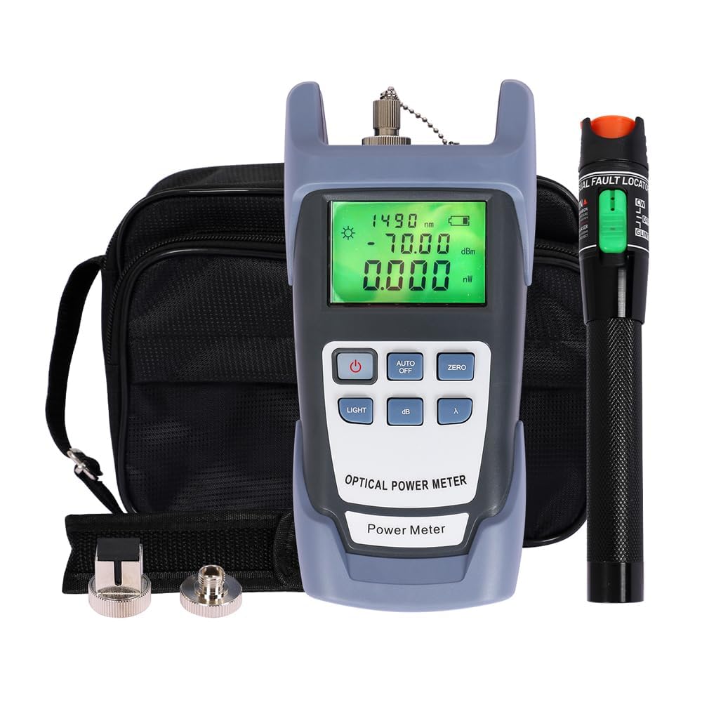 2-in-1 FTTH Glasfaser Tester Werkzeugsatz, Glasfaser-Leistungsmesser 70dBm ~ + 10dBm, 30 MW Glasfaser-Visual Fault Locator, VFL-Glasfaser-Teststift