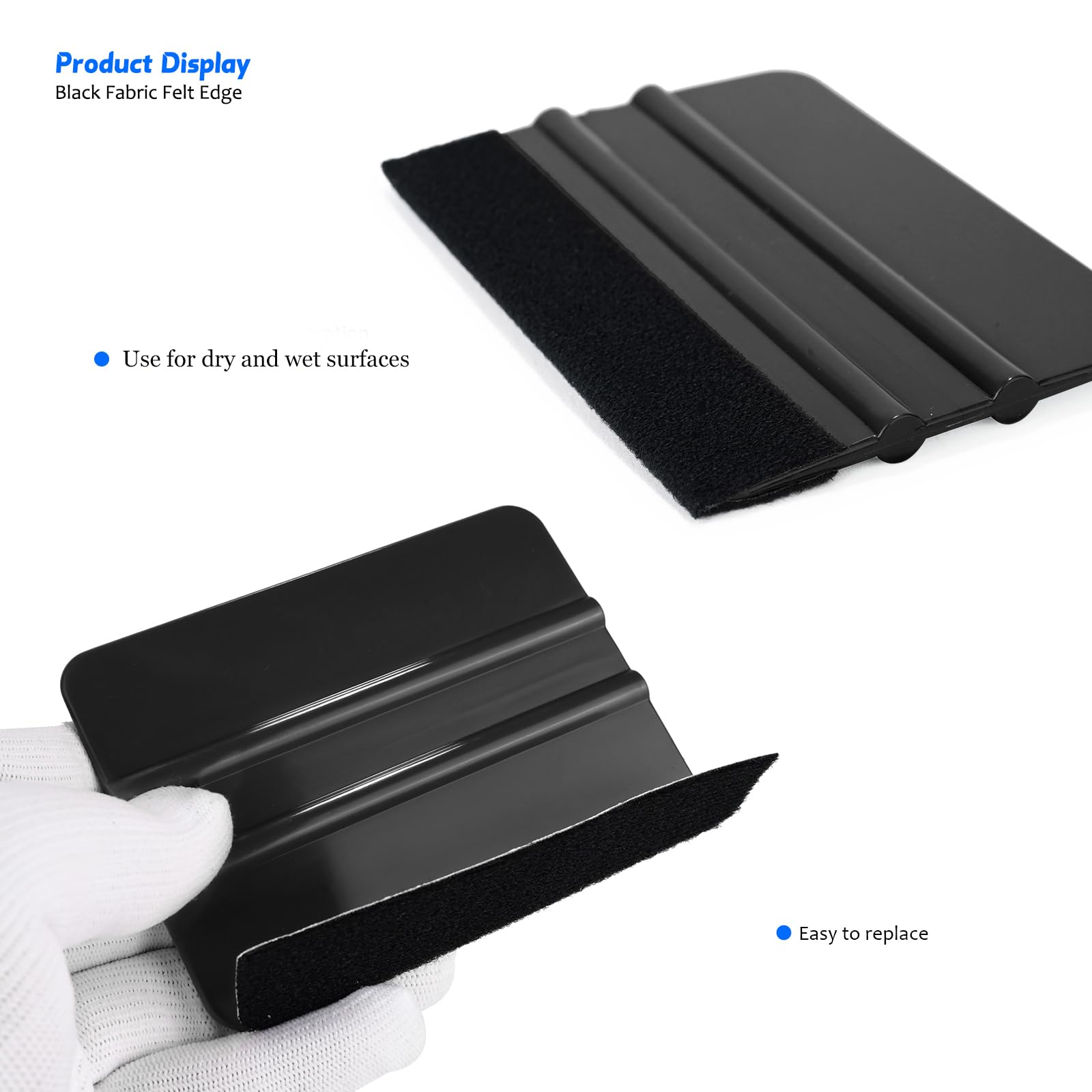EHDIS Spatola Wrapping Kit - 20 Pezzi Spatola 4INCH/6INCH e 20 pezzi Feltro, per Spatola, per Vinile Adesivi Auto, Pellicola Oscurante Vetri, Car Wrapping, Pellicola Oscurante per Vetri e Mobili