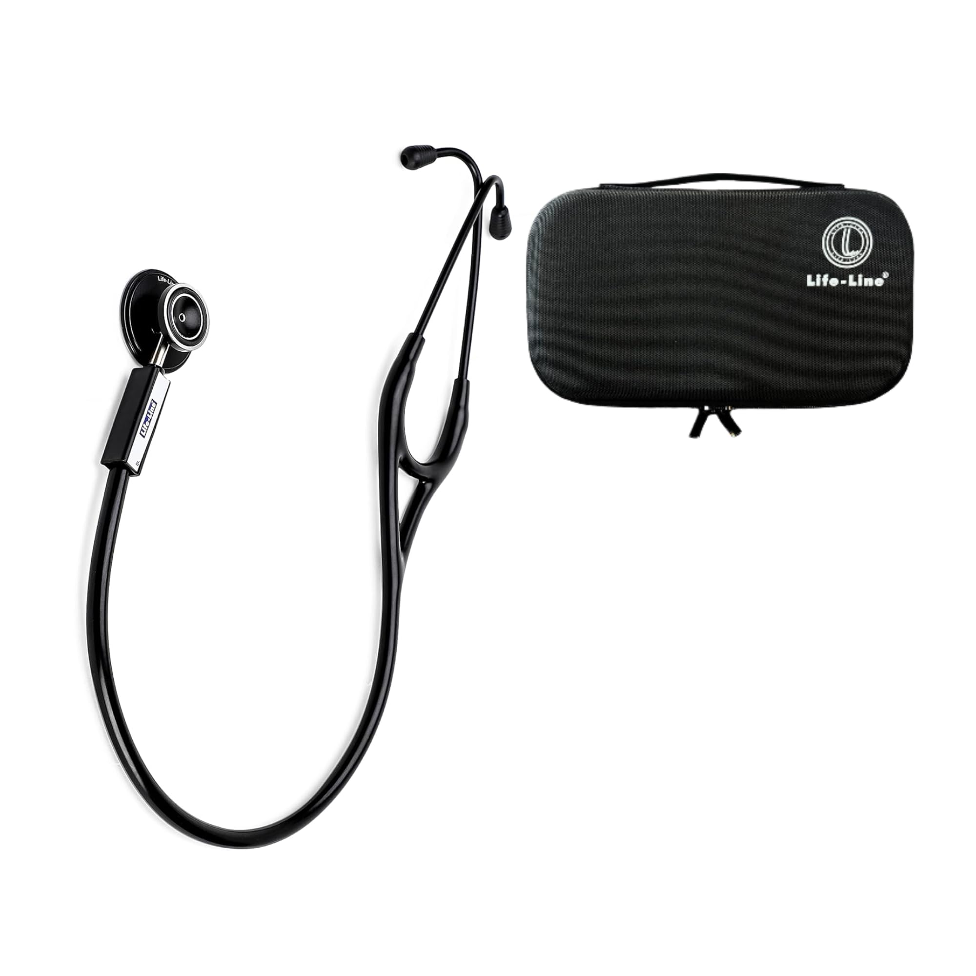 LIFE LINE Gold Stethoscope (Black) | Single Diaphragm Aluminum Black Matte finish Chest Piece for Adult | 2-way Tube | Suitable for Doctors, Nurses, Students| Stethoscope with Carry Case (B0D9DPQ3LR) Amazon Price History, Amazon Price Tracker