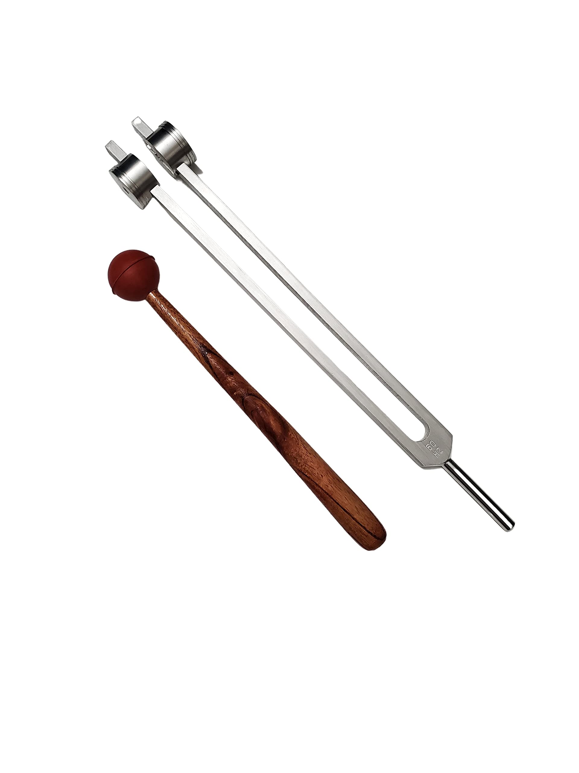 Nerve Tuning Fork 50 Hz | Saiish The Divine Touch | Includes 22CM Long Handle Mallet & Velvet Pouch