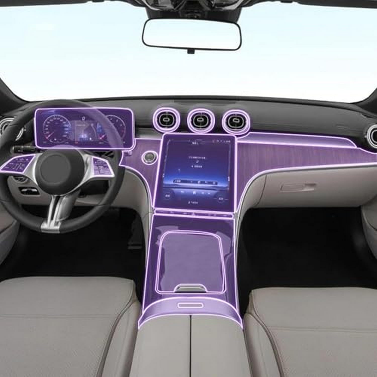 Película protectora de TPU para Mercedes-Benz Clase C W206 2022 2024