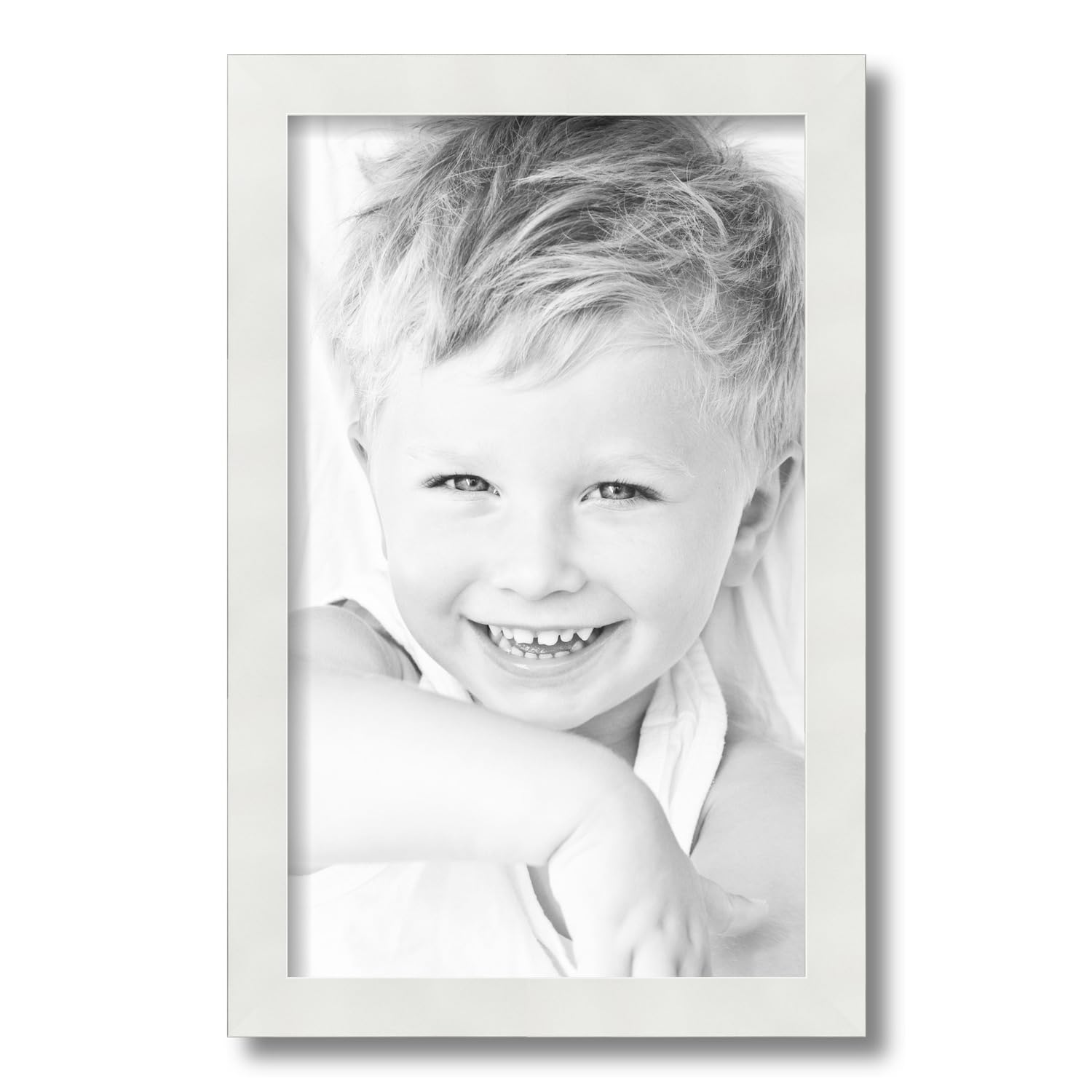 Amazon.com - ArtToFrames 11x18 inch Satin White Frame Picture