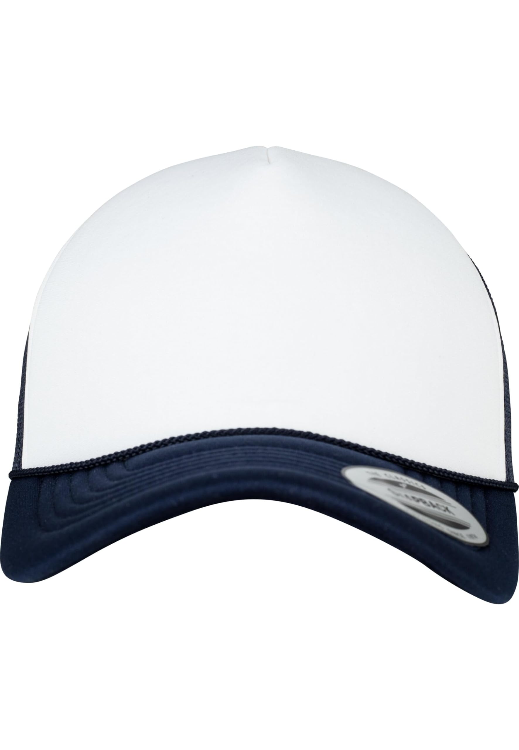 Flexfit Foam Trucker Curved Visor Cap, Black/Wht, one Size