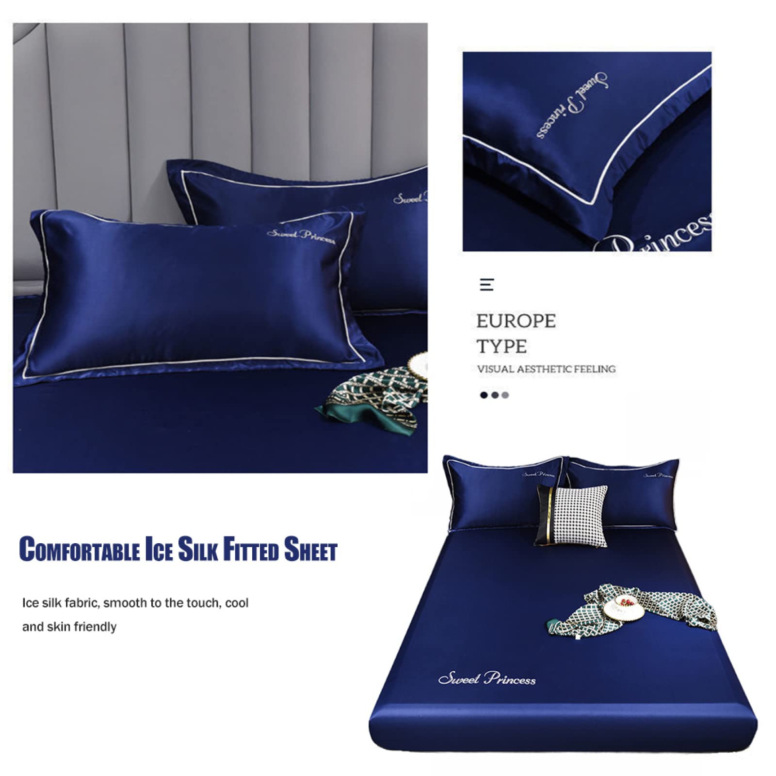 Zomer ijszijde laken, latex slaapkoelmatras beddengoed set, ademend, antislip Queen Double Single, satijnzijde hoeslaken, 120x200 25cm Zomer ijszijde laken, latex slaapkoelmatras beddengoed set, ademend, antislip Queen Double Single, satijnzijde hoeslaken, 120x200 25cm