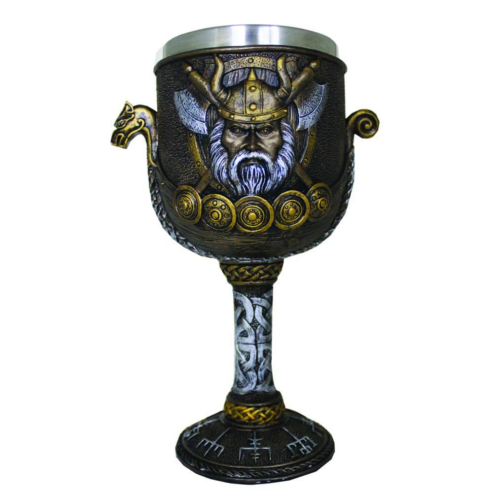 Nemesis NowValhalla Goblet 17cm, Resin w/stainless steel insert, Brown