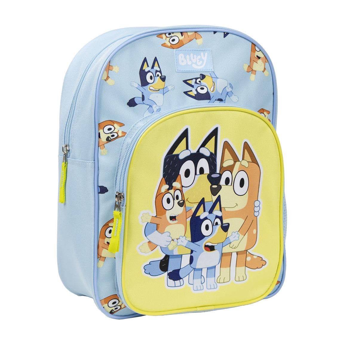 CERDÁ LIFE'S LITTLE MOMENTS Mochila Escolar de Bluey - Color Azul - 26x13x35 cm - Fabricada en Poliéster - Mochila Mediana con Cierre de Cremallera y Asas Regulables - Producto Original Diseñado en España