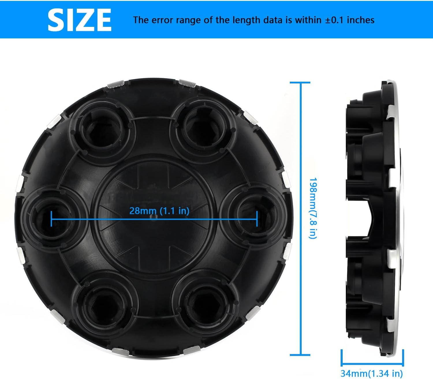 Wheel Center Hub Cap Set of 1-9595469, 17" Wheels Center Cover Hubcap Compatible with Chevy Silverado, Express, Tahoe, Avalanche, Suburban - Replace for #560-5299, 9596341