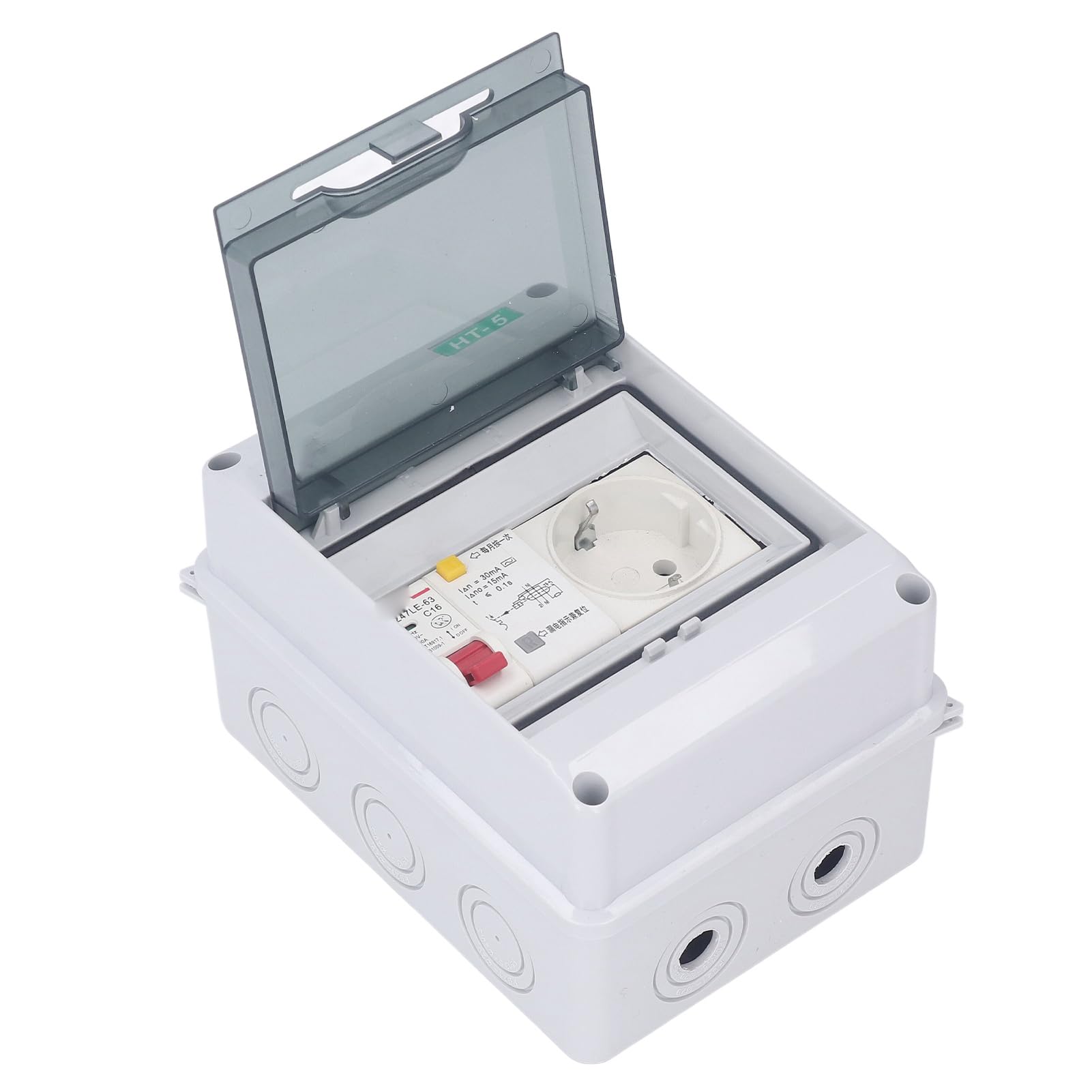 Buachois Caja de distribución eléctrica impermeable, caja de protección de plástico para exterior