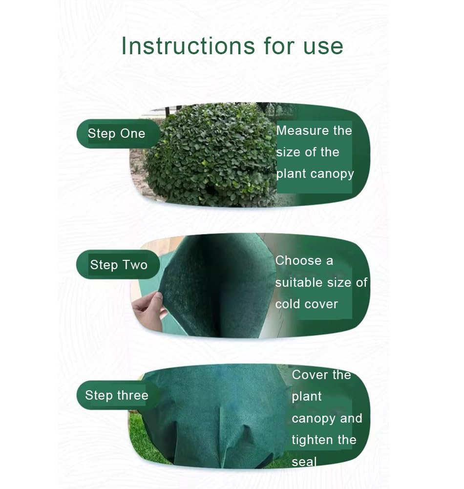 Genérico Cubierta Protectora Invernal Impermeable para Plantas, Antihelada para Macetas, Arbustos y Matas, 1x1.5m
