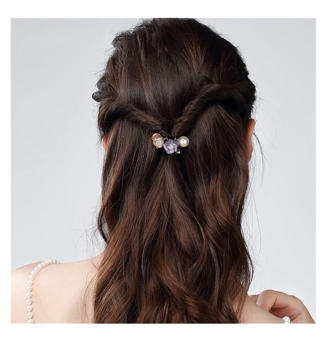Scrunchies Per Capelli Moda Perla Capelli Corda Fiore Fascia per capelli Strass Legami per Elastico per Gioielli Elastici Per Coda Di Cavallo