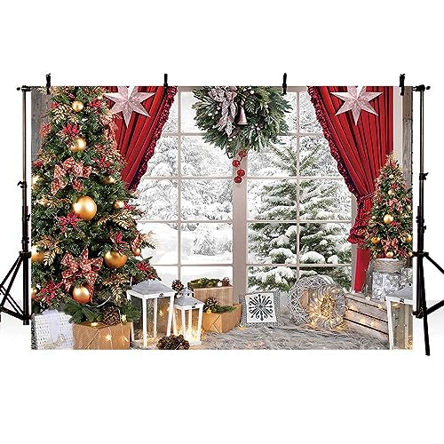 Scène de neige pour photo de Noël fond de studio AIBIIN grand format