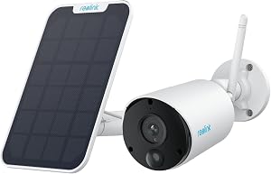 Reolink 2K Überwachungskamera Aussen Akku, Kabellose Solar WLAN Kamera Outdoor mit PIR- & KI-Erkennung, 2,4GHz Wi-Fi, IR-Nachtsicht, Zeitraffer, 2-Wege-Audio, Wetterfest, Argus Eco 3MP mit Solarpanel