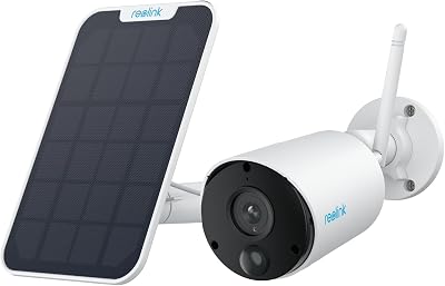 Reolink 2K Überwachungskamera Aussen Akku, Kabellose Solar WLAN Kamera Outdoor mit PIR- & KI-Erkennung, 2,4GHz Wi-Fi, IR-Nachtsicht, Zeitraffer, 2-Wege-Audio, Wetterfest, Argus Eco 3MP mit Solarpanel